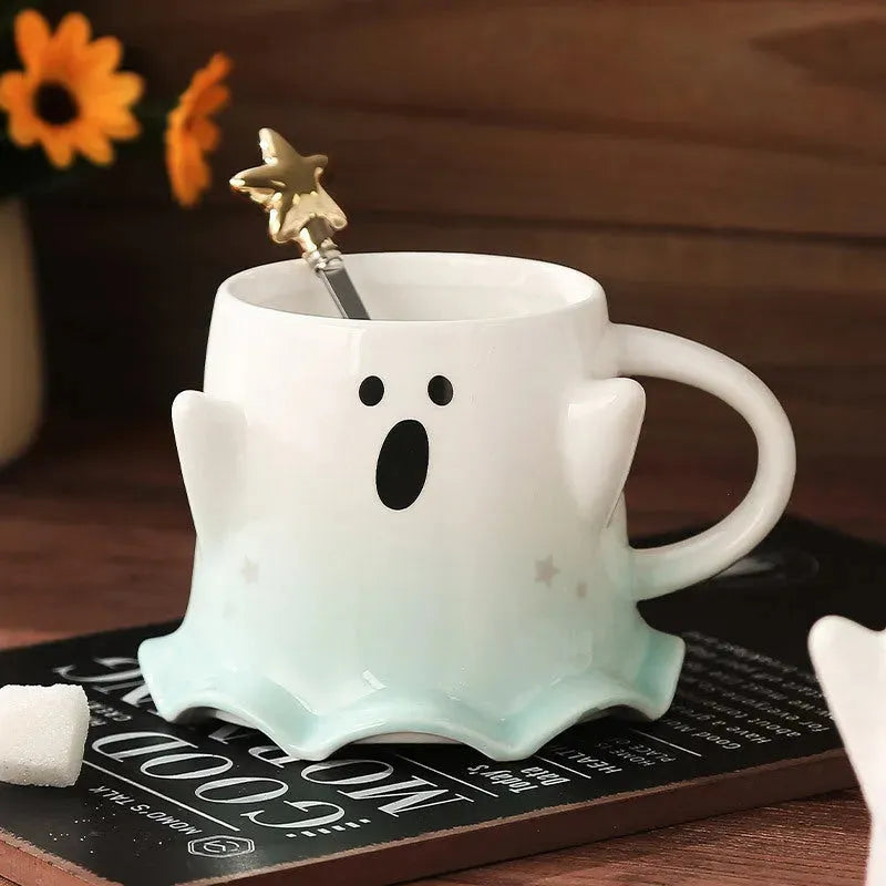 Halloween Cute Ghost Ceramic Cup - Bellarte Enchanté Halloween Cute Ghost Ceramic Cup